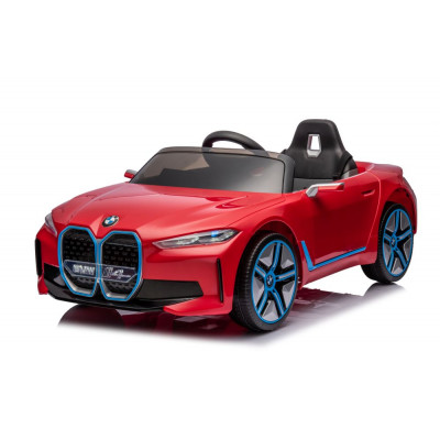 Elektrická autíčko  BMW I4 - červené 